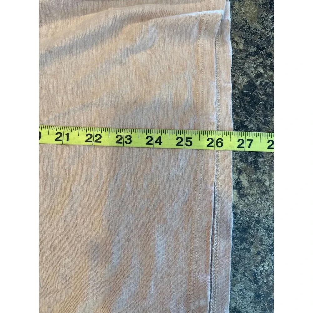 Vince Mens Slub Cotton Polo Shirt Peach Pink Medium Minimalist‎ Luxe